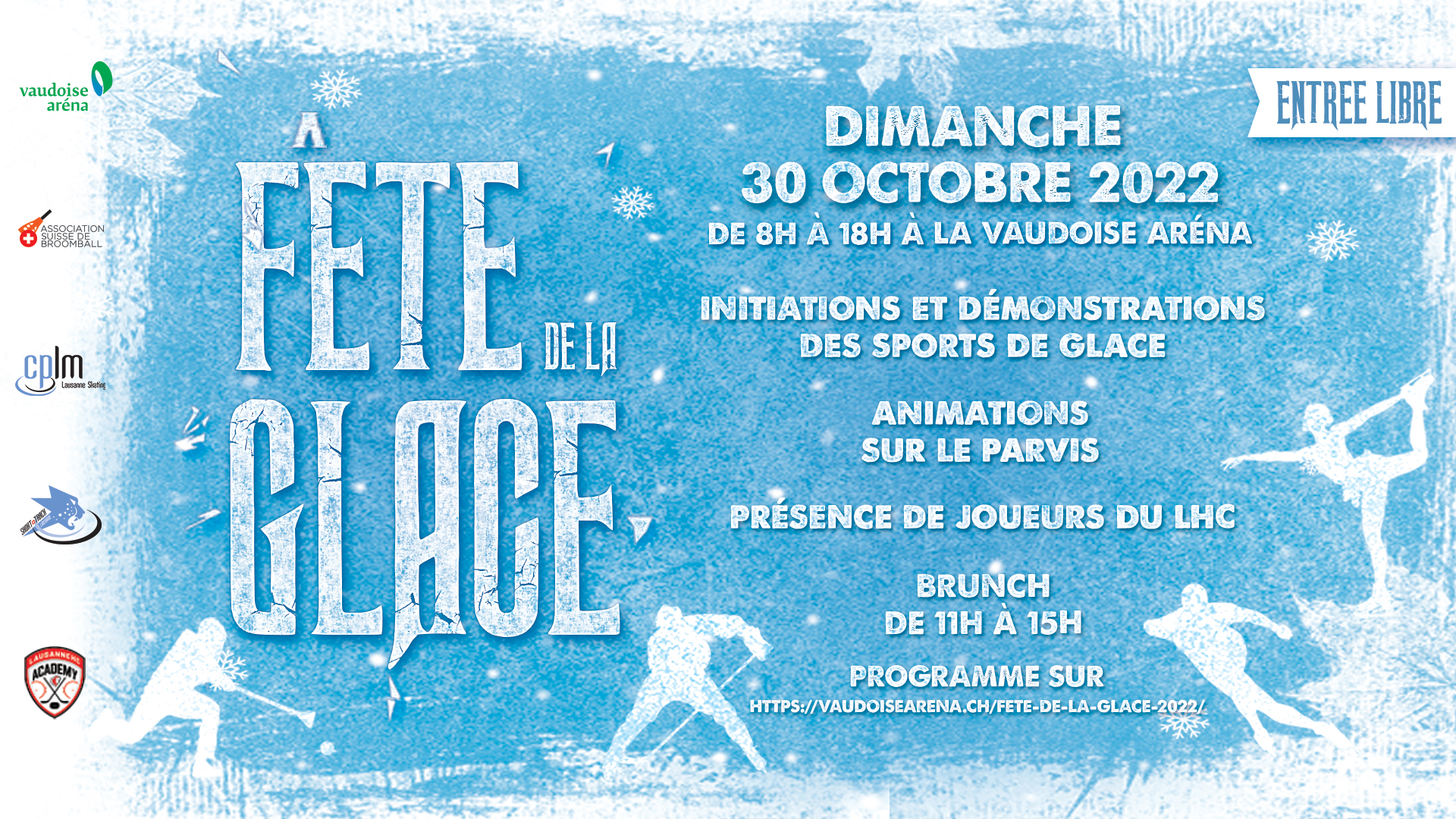 Fête de la glace à la Vaudoise aréna le 7 novembre. Venez découvrir les activités sur glace.
